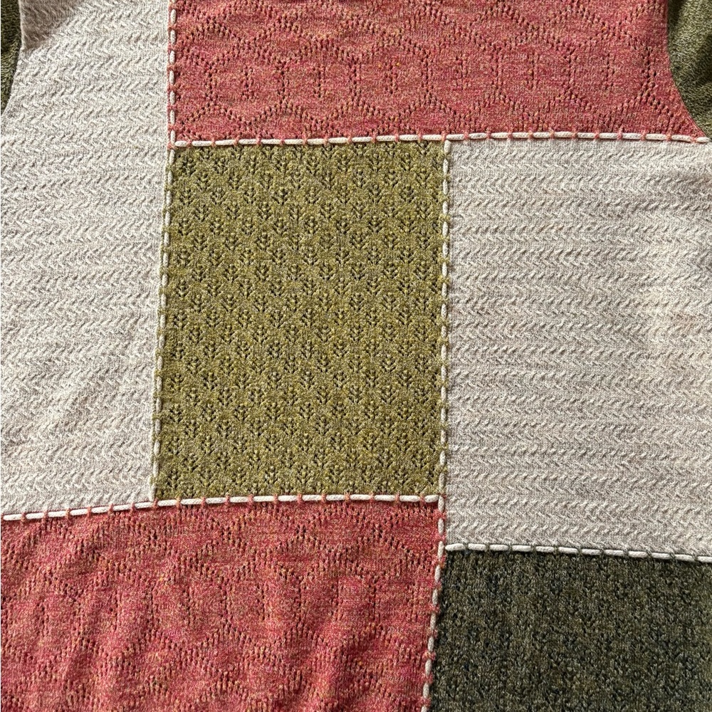 Alfred Dunner Multicolor Patchwork Sweater - image 4